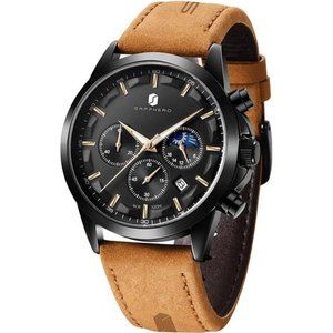 Watches for Men 100M Waterproof Chronograph Watch Analog Quartz Stainless Steel